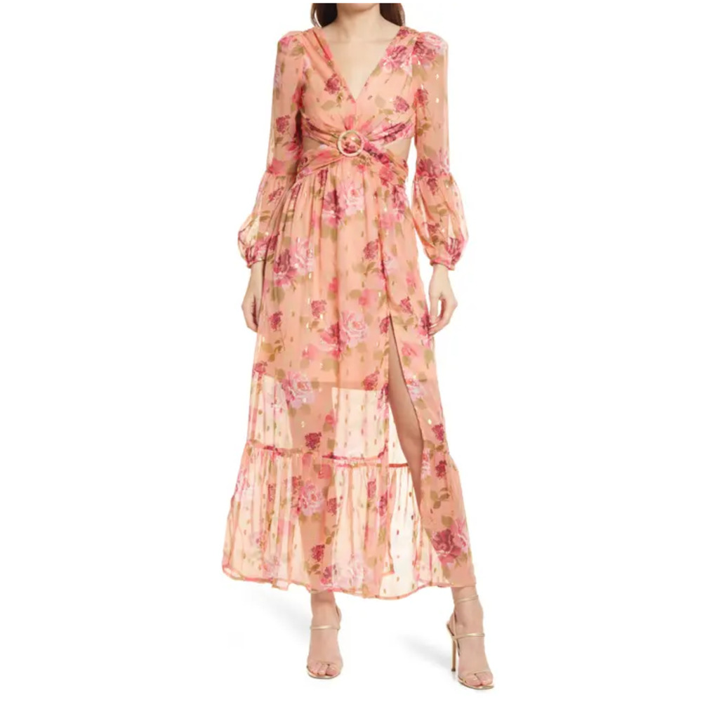 NEW RAHI Long Sleeve Dress Leila Floral‎ Fairy Bohemian Ballerina Etheral  S
